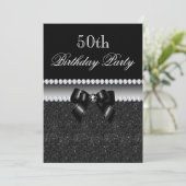 Dusky Black verjaardagsfeestje Kaart (Staand voorkant)