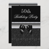 Dusky Black verjaardagsfeestje Kaart (Voorkant / Achterkant)