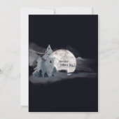 Dusky blauw grijs leisteen waterverf hert bosbomen kaart (Achterkant)