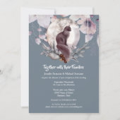 Dusky blauwe grijze leisteen zwarte waterverf maan kaart (Voorkant)