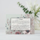 Dusky bloemblaadjes en zachte sereniteit Bloemen Informatiekaartje (Staand voorkant)