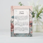 Dusky bloemblaadjes en zachte sereniteit Bloemen Informatiekaartje (Staand voorkant)