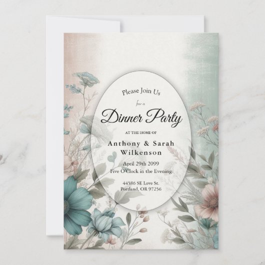 Dusky bloemblaadjes en zachte sereniteit Bloemen Kaart (Voorkant)