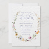 Dusky Blue Bridal Shower Uitnodiging (Voorkant)