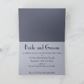 Dusky Blue , bruiloft uitnodigingskaart (Binnen)