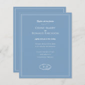 Dusky Blue Coastal Minimal Budget Wedding (Voorkant / Achterkant)