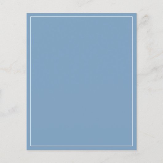 Dusky Blue Coastal Minimal Budget Wedding (Achterkant)