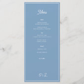 Dusky Blue Coastal Minimal Menu (Voorkant)