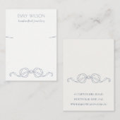 Dusky Blue Coquette Strikte Hanger Display Logo Visitekaartje (Voorkant / Achterkant)