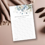 Dusky Blue Cottage Floral Advice for Couple Shower<br><div class="desc">Dusky Blue Waterverf Cottage Floral Collectie. - Het is een elegante waterverf Illustratie van zachte, delicate blauwe paarse weidebloemen die perfect zijn voor je zomerlente en landbruiloft & feestjes. Het is zeer gemakkelijk om, met uw persoonlijke details aan te passen. Als u een ander bijpassend product of aanpassing nodig hebt,...</div>