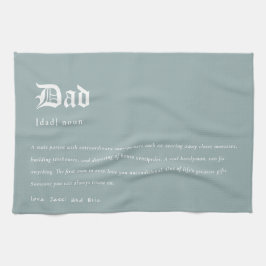 Dusky Blue Dad Dictionary Definition Custom Gift Theedoek