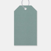 Dusky Blue Eucalyptus Fern Foliage Cross-Baptisme Cadeaulabel (Achterkant)