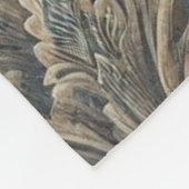 Dusky Blue Floral Brocade patroon Fleece Deken (Hoek)