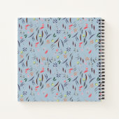 Dusky Blue | Floral | Monogram | PRAYER JOURNAL Notitieboek (Achterkant)