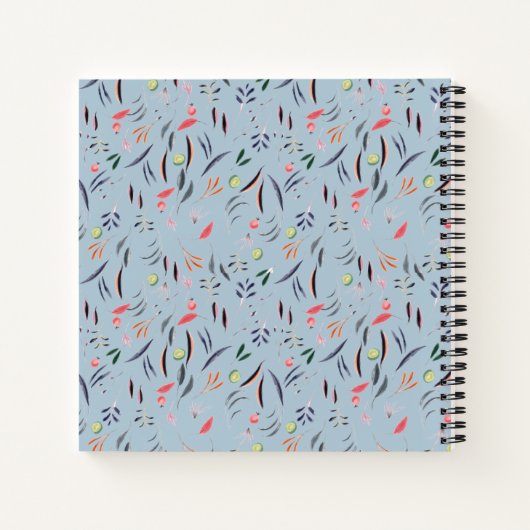 Dusky Blue | Floral | Monogram | PRAYER JOURNAL Notitieboek (Achterkant)