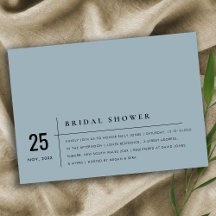 DUSKY BLUE GRAY TYPOGRAPHY VRIJGEZELLENFEEST INVIT