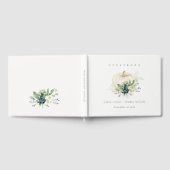 Dusky Blue Green Gold Succulent Pumpkin Weddenscha Gastenboek (Volledig)