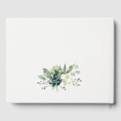 Dusky Blue Green Gold Succulent Pumpkin Weddenscha Gastenboek (Achterkant)