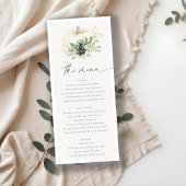 Dusky Blue Green Gold Succulent Pumpkin Weddenscha Menu