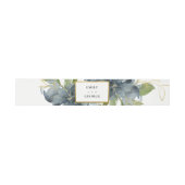 DUSKY BLUE GREEN GOLD WATERVERF FLORAL WEDING UITNODIGINGEN WIKKEL (Vlak)