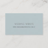 Dusky Blue Green Succulent Foliage Weddenschap Web Visitekaartje (Achterkant)