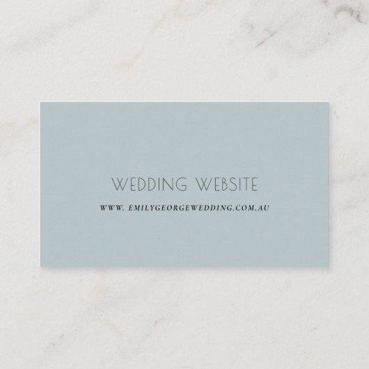 Dusky Blue Green Succulent Foliage Weddenschap Web Visitekaartje (Achterkant)