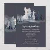 Dusky Blue Grey waterverf Forest Pijnboomuil Kaart (Voorkant / Achterkant)