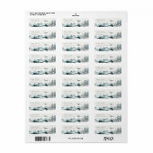 Dusky Blue Mountains Pine Plane Glider Adres Etiket (Full Sheet)