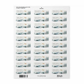 Dusky Blue Mountains Pine Plane Glider Adres Etiket (Full Sheet)