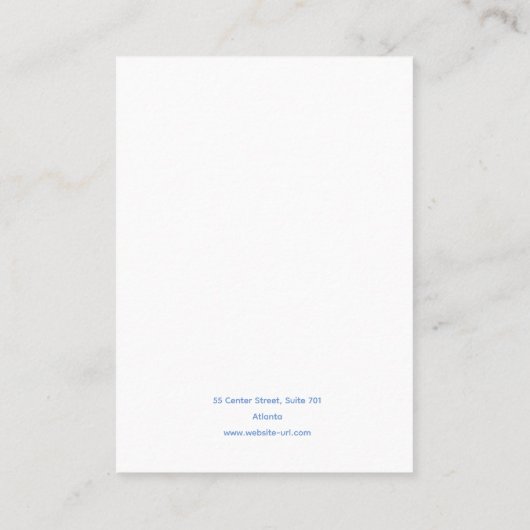 Dusky Blue Oorbel Display Visitekaartje (Achterkant)