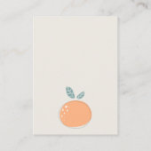 Dusky Blue Oranje Fruity Books voor Baby shower Informatiekaartje (Achterkant)