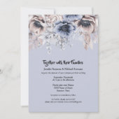 Dusky blue roze bos anemone bloem kaart (Voorkant)