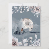 Dusky blue roze woud staart night moon kaart (Achterkant)