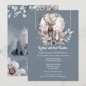 Dusky blue roze woud staart night moon kaart (Voorkant / Achterkant)