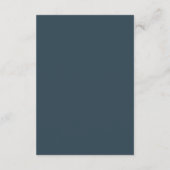 Dusky Blue | Scandinavische minimalistische bruilo Informatiekaartje (Achterkant)