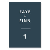 Dusky Blue | Scandinavische minimalistische bruilo Kaart (Voorkant)