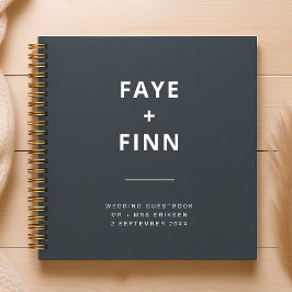 Dusky Blue | Scandinavische minimalistische bruilo Notitieboek