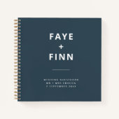 Dusky Blue | Scandinavische minimalistische bruilo Notitieboek (Voorkant)