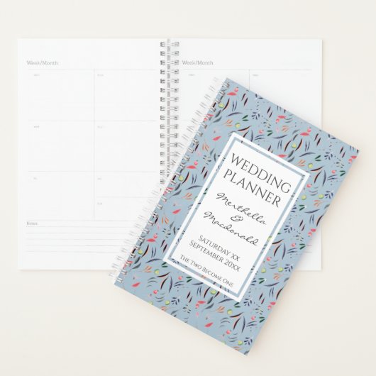Dusky Blue Specialized Floral WEDDING Planner (Display)