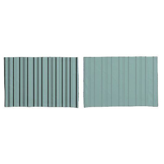 Dusky Blue Stripes Kussensloop (Voorkant-Set)