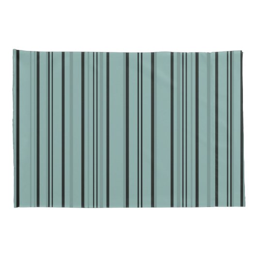 Dusky Blue Stripes Kussensloop (Achterkant-Rechts)