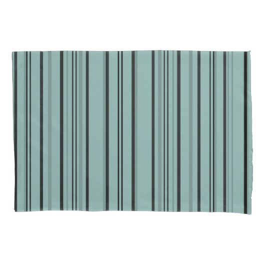Dusky Blue Stripes Kussensloop (Voorkant-Links)