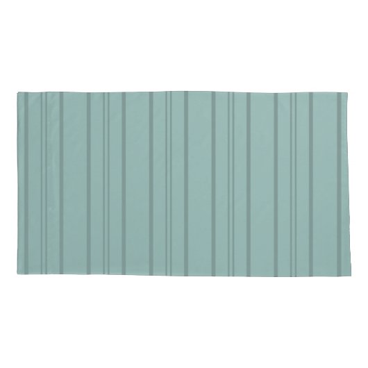 Dusky Blue Stripes Kussensloop (Achterkant-Links)