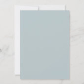 Dusky Blue Succulent Foliage Couples Shower Invite Bedankkaart (Achterkant)