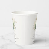 Dusky Blue Succulent Pumpkin Baby shower Papieren Bekers (Rechts)