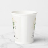 Dusky Blue Succulent Pumpkin Vrijgezellenfeest Papieren Bekers (Rechts)