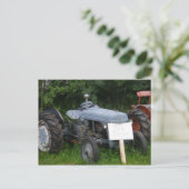 Dusky Blue Tractor Briefkaart (Staand voorkant)
