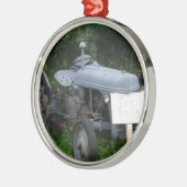  Dusky Blue Tractor Metalen Ornament (Links)