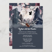 Dusky blue waterverf woudmoeras kaart (Voorkant / Achterkant)