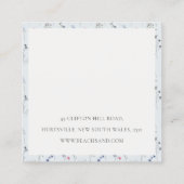 Dusky Blue Willem Crest bedankt voor je werk Vierkante Visitekaartje (Achterkant)